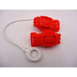 Beyblade Tomy Hasbro‎ Left Right Orange Launcher Spinner With Black Ripcord x 2